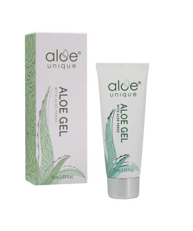 Buy Set of 2 Aloe Gel with Aloe Ferox - 100% Natural Vegan Skin Care for Face & Body | Paraben & Perfume Free Not Tested on Animals - 2x 75ml - Buy Online on GoSupps.com