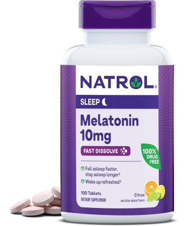Natrol Melatonin Maximum Strength Citrus Flavor  10 mg 100 Tablets