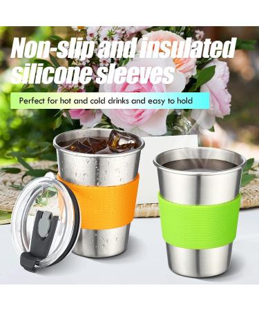 Eccliy 10-Piece Kids Cups Set with Straws and Lids | Stainless Steel Straw Sippy Cup | Spill-Proof Toddler Tumbler | 11.8 oz Metal Drinking Glasses for Children and Adults - Buy Online on GoSupps.com