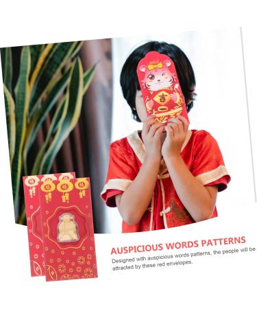 Lurrose 40 Pcs God of Wealth Red Envelope Rabbit Year Red Envelopes 2023 Red Packets Wedding Envelopes Lucky Money Red Purse 2023 Year Red Packets Gift Card Child Chinese Style Gold Leaf Redx4pcs 17.5x9CMx4pcs - Buy Online on GoSupps.com