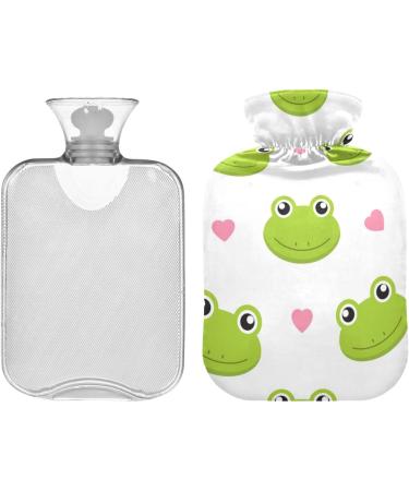 Hot Water Bottles with Cute Frog Cover | 2L Pain Relief & Hand Warmers | International Shipping - Buy Online on GoSupps.com