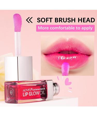 Sefudun Hydrating Lip Glow Oil - Long Lasting Waterproof Lip Tint Set (PINK) - Buy Online on GoSupps.com