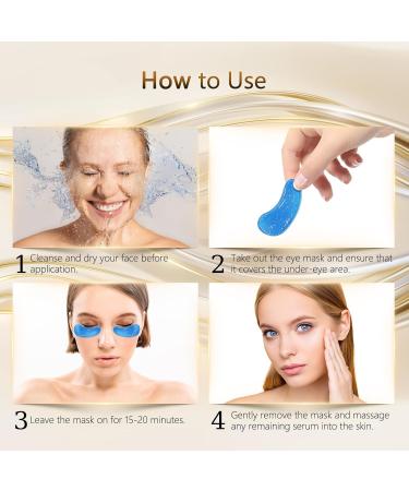 Under Eye Patches for Dark Circles & Puffy Eyes - 36 Pairs Golden Eye Masks with Retinol Collagen Hyaluronic Acid Aloe Vera - Best Eye Treatment for Men & Women - Buy Online on GoSupps.com