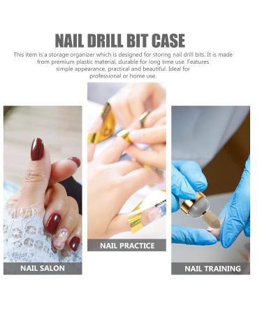 Lurrose Nail Drill Holder - 48 Holes Acrylic Organizer with Dust Proof Cover for Home & Salon Use - Purple Nail Tools Case - Buy Online on GoSupps.com