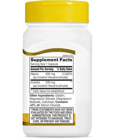 Niacin Flush Free 500mg - 110 Capsules | High-Quality Supplement for Heart Health - Buy Online on GoSupps.com