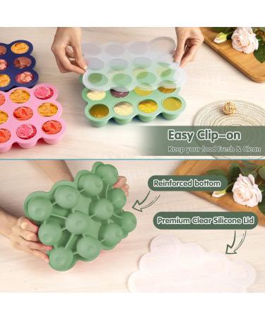 Silicone Baby Food Storage Containers - BPA-Free Freezing Lid for Purees Ice Cubes & More - Buy Online on GoSupps.com