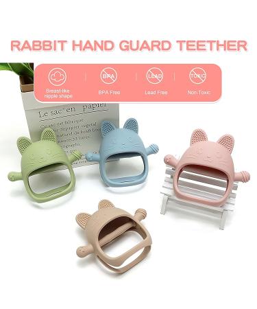 Komfy LilLove Food Grade Silicone Rabbit Teething Toy | BPA Free, Anti-Drop, Washable - Non Toxic (Complexion) - Buy Online on GoSupps.com