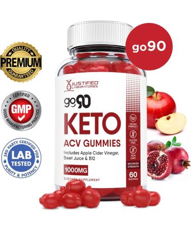 Justified Laboratories Go 90 Keto ACV Gummies 1000MG - Pomegranate & Beet Root 60 Count for Weight Loss & Energy Boost | International Shipping Available - Buy Online on GoSupps.com