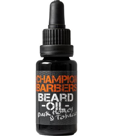 Champion Barbers Dark Honey & Tobacco Scented Beard Growth Oil - 20ml - Buy Online on GoSupps.com