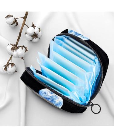 Outer Space Black Women's Napkin Storage Bag | Portable Period Pocket for Teens & Girls | Menstrual Cup & Breastfeeding Holder - Buy Online on GoSupps.com