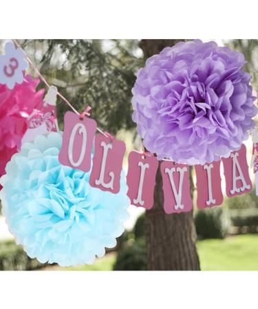 25PCS Paper Pom Poms for DIY Crafts - Blue Mix Tissue Paper Flowers for Baby Shower, Wedding, Birthday, and Christmas Home Decor - Buy Online on GoSupps.com