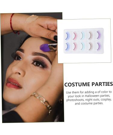 FRCOLOR 15 Pairs Colored False Eyelashes Dense Fake Eyelash Vivid Eyelashes Soft Natural False Eyelashes Thick Man-made Fiber False Eyelashes Artificial Fiber 3d European and American - Buy Online on GoSupps.com