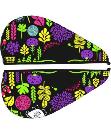 Super Absorbent Black Microfiber Hair Towel for Women - Quick Dry Coral Velvet Wrap for Long Curly & Thick Hair - Buy Online on GoSupps.com