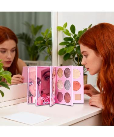  Luckxing Face Makeup Palette | Water-Resistant Contour Eyeshadow Palette Colorful Bookstyle Eyeshadow Palette For Evening Wedding Photo Shoot Christmas Birthday Daily - Buy Online on GoSupps.com