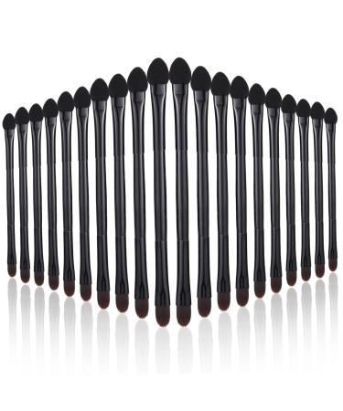 WOONEKY 20pcs Double Eye Shadow Makeup Eyeliner Make up Sponges for Face Eyeshadow Brush Face Sponge Nylon