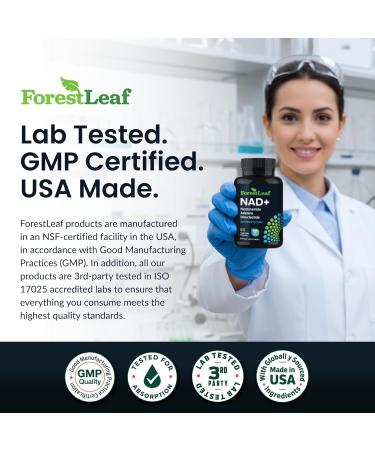 NAD+ Supplement - 500mg of Pure NAD Plus for Energy Focus Skin & Anti-Aging Support - Gluten Free Non-GMO NAD Supplements for Women & Men (60 Count NAD +) NAD+ 60 Count (Pack of 1) - Buy Online on GoSupps.com