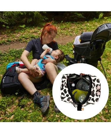 Pratvider Pacifier Holder Case - Stylish Baby Pacifier Bag with Clip Holds 2 Pacifiers - Leopard Patterns | Ideal for Diaper Bag - Buy Online on GoSupps.com