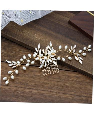 Housoutil Wedding Headpiece Crystal Headpiece Headwear for Women Hair Bridal Headpiece Bridal Headdress Barrettes for Women Bride Headpieces for Wedding Tiara Pearl Miss Comb - Buy Online on GoSupps.com