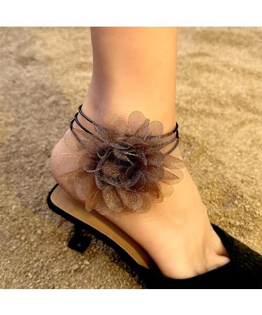 Southjieling Handmade Flower Choker Necklace | Elegant Party Jewelry for Women & Girls | Beige Fabric Gift - Buy Online on GoSupps.com