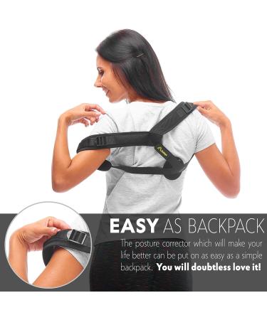 Back Brace Posture Corrector for Men & Women - Elastic Upper & Lower Back Support - Buy Online on GoSupps.com