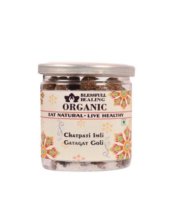 Blessfull Healing Organic Chatpati Imli Gatagat Goli 300 Gram Airtight Container (Packing May Vary)