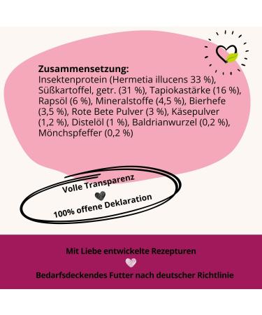 BugBell 7 kg Grain-Free Dry Food for Hormonal Balance Against Aggression in Dogs with Beetroot Cheese Monk's Pepper Valerian and L-Tryptophan - Buy Online on GoSupps.com