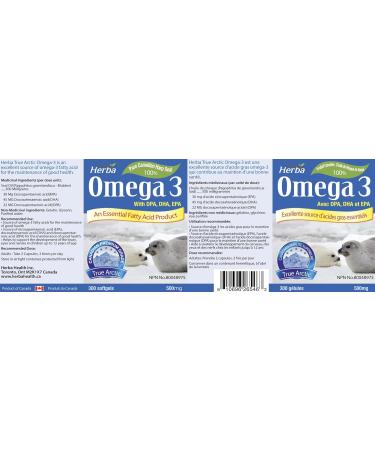 Herba Seal Oil Omega 3 Supplements 300 Softgels | Source of Essential Omega 3 Fatty Acid | Harp Seal Oil | Source of EPA DHA and DPA | Made in Canada - Buy Online on GoSupps.com