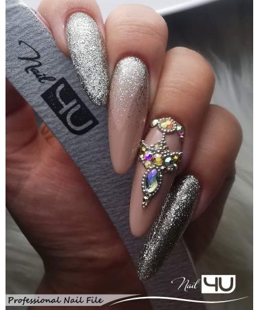 Curved Nail Files 5x 100/180 Grit 5x 180/240 Grit Nail4U Professional Nail File Banana Boomerang Emery Board Manicure Pedicure Set of 10 - Buy Online on GoSupps.com