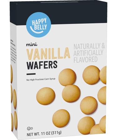 Amazon Brand - Happy Belly Mini Vanilla Wafers 11 Ounce - Delicious Snack for Anytime Enjoyment - Buy Online on GoSupps.com