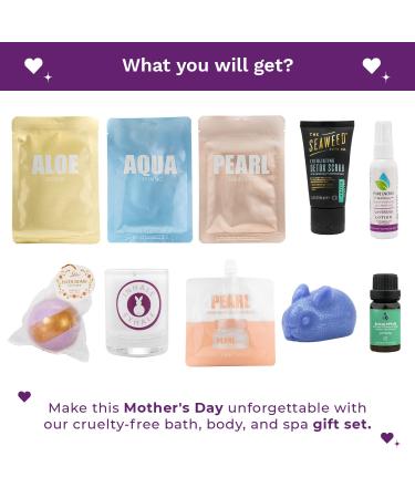 Self Care Gift Basket for Mom - Cruelty-Free Bath & Spa Set with Bath Bombs, Shea Butter Tin, Bunny Soap, Scented Candles & More - Perfect Gift for Women - Buy Online on GoSupps.com