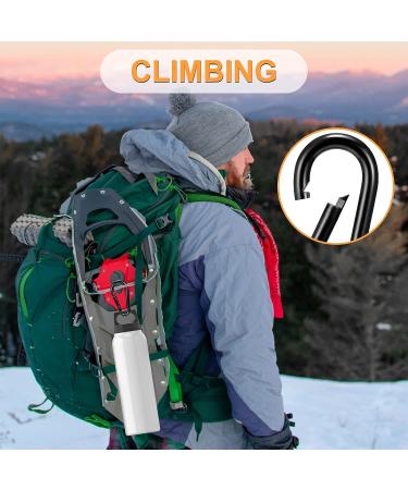 5 Pack Heavy Duty Carabiner Clip Set - Supports 1763lbs, Large Spring Snap Hooks for Outdoor Activities - Black - Buy Online on GoSupps.com