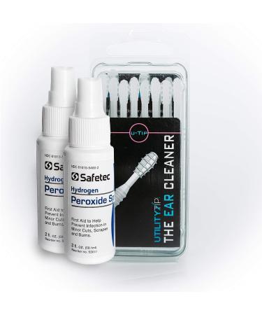 Utility Tip Master Ear Cleaning Kit - Reusable Wax Remover with Hydrogen Peroxide Sprays, Spiral Cleaner Tips, and Ear Plugs - All-In-One Solution - Buy Online on GoSupps.com