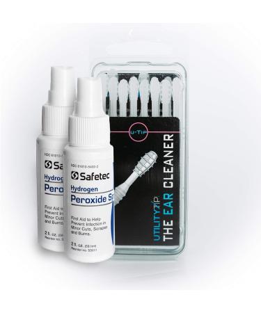 Utility Tip Master Ear Cleaning Kit | All-in-one Reusable Ear Wax Remover with Hydrogen Peroxide Spray | Includes 6 Spiral Cleaner Tips - Buy Online on GoSupps.com