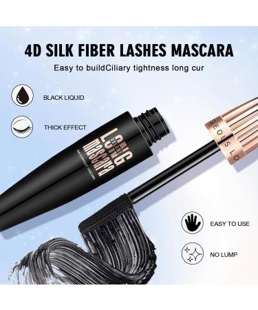 HOUSN 4D Eyelash Mascara waterproof black 10 ml mascara for volume and length smudgeproof tubing mascara natural eye makeup mascara for women - Buy Online on GoSupps.com