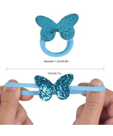 Avodova 8 Pairs Elastic Hair Ties for Girls | Glitter Fabric Ponytail Bands - Perfect for Toddlers & Children - Buy Online on GoSupps.com