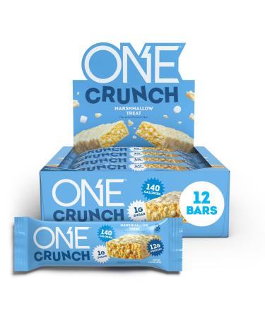 ONE Protein Bars, Crunch Marshmallow Treat, Gluten Free Protein Bars with 12g Protein and only 1g Sugar, Healthy and Guilt-Free Snacking for Any Occasion (12 Count) CRUNCH - Marshmallow Treat