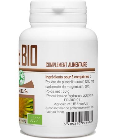 Organic Dandelion 400 mg - 120 tablets - Buy Online on GoSupps.com