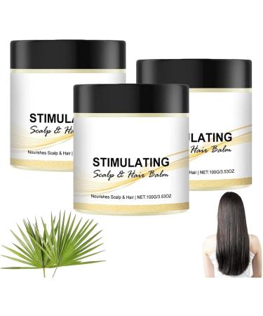 Baume stimulant pour le cuir chevelu et les cheveux nourrit les cheveux du cuir chevelu karit et cheveux cr me nourrissante pour la sant du cuir chevelu revitalise la sant du cuir chevelu et Lot de 3