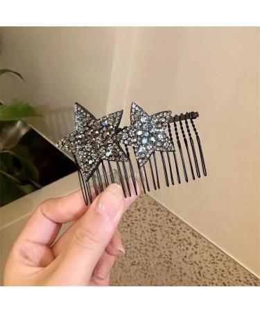 Hair Comb Clips - Shape Hair Finishing Fixer Comb | ABS Upside-Down Comb Hairpin Pentagram Hairpin Hair Finishing Fixer Comb Bridal Hair Pins Hair Accessories For Girls Women - Buy Online on GoSupps.com