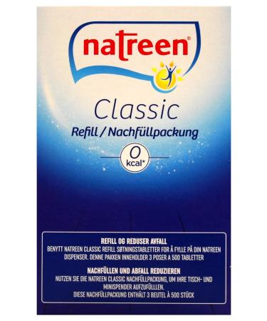 Natreen Sweetener Tablets Classic Refill Pack - 3 Pack (3 x 96g) | Sugar-Free Sweetener for International Shipping - Buy Online on GoSupps.com