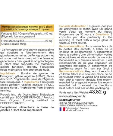 NUTRI EXPERT - Maxibust Beauty & Push-Up - Food supplement with Fenugreek and Organic Acacia Fibers - Breast volume & firmness - 30 days cure - Buy Online on GoSupps.com