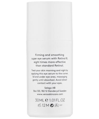 Verso Super Eye Serum 30ml - Anti-Aging Brightening & Hydrating Eye Cream for All Skin Types | Shop Internationally - Buy Online on GoSupps.com