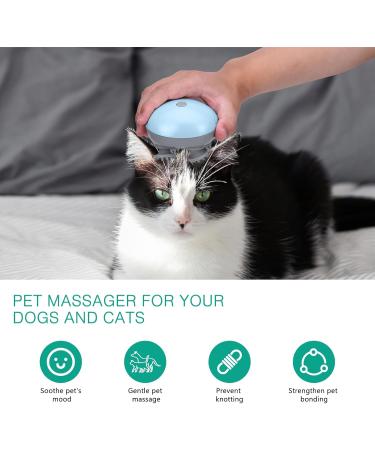 ORIA Portable Electric Head Massage Device for Cats & Dogs - 4 Kneading Heads USB Charging 5 Modes IPX6 Waterproof - Blue - Buy Online on GoSupps.com