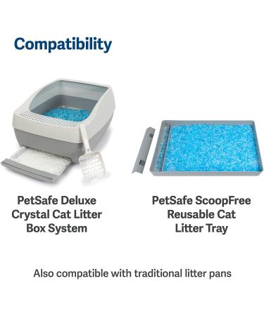 PetSafe ScoopFree Premium Crystal Cat Litter - 8.6 lb Total - 5x Better Odor Control - Non-Clumping Formula - Low Tracking & Dust - Original Blue - Buy Online on GoSupps.com