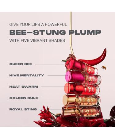 Morphe Hot Honeys Volumizing Lip Oil Plumper - Hydrating Lip Gloss for Women with Manuka Honey + Chili Extract - Makeup for Tingling Volume & Glossy Sheer Tint - Hive Mentality (0.15 fl oz) - Buy Online on GoSupps.com
