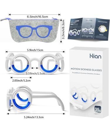Ultra-Light Anti-Motion Sickness Smart Glasses for Adults & Kids - Nausea Relief for Travel, Gaming & Sports - Blue - Buy Online on GoSupps.com