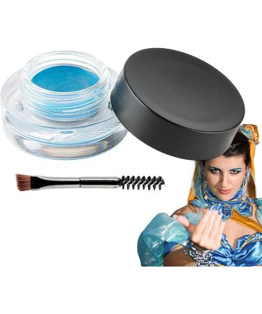Eyebrow Pomade Cream | Women's Blue Gel Pomade for Eyebrow - Lightweight Texture Eyebrow Makeup Tool for Cosplay Parties Costume Parties Stage Performances Role-Playing Activities Lambo - Buy Online on GoSupps.com
