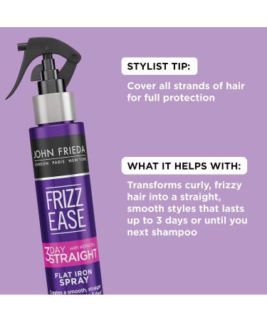 Buy John Frieda Frizz Ease 3-Day Flat Iron Spray - Heat-Activated Straightening with Keratin Protein 3.5 oz (Pack of 6) - Best International Shipping - Buy Online on GoSupps.com
