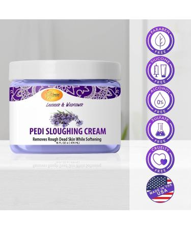 SPA REDI Lavender & Wildflower Foot Cream 16 Oz - Exfoliating Pedicure Massage Treatment for Dry Cracked Feet - Buy Online on GoSupps.com