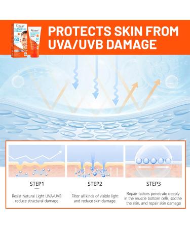 Sunscreen SPF 50 Face - Hyaluronic Acid Sunscreen SPF50+ PA++++ Daily Moisturizing Sunscreen With No White Cast - Buy Online on GoSupps.com